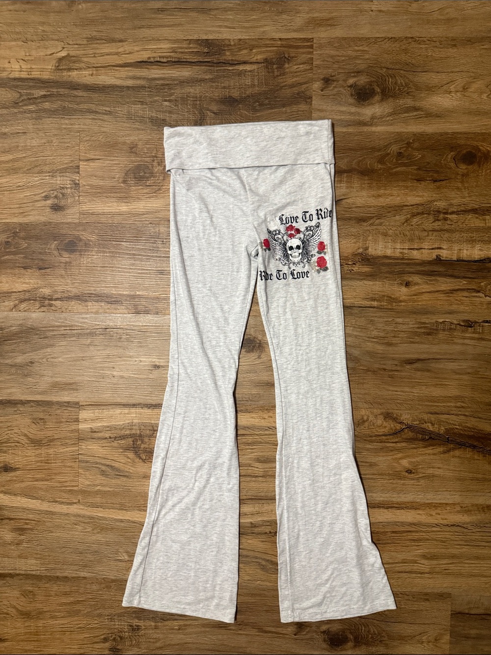 Grey Fold Over Leggings